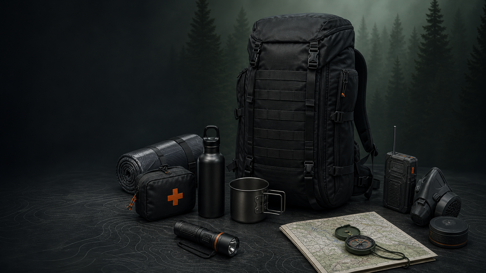 Sac ARKA et modules de préparation disposés en environnement outdoor